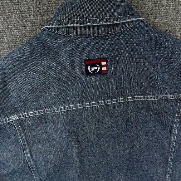 VTG Phat Farm Denim Jacket Men XL Buttons Y2K Streetwear Hip Hop 90's 00's - Picture 13 of 16